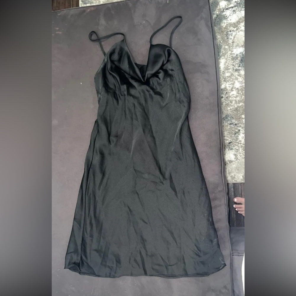 Black Silk Mini Dress
